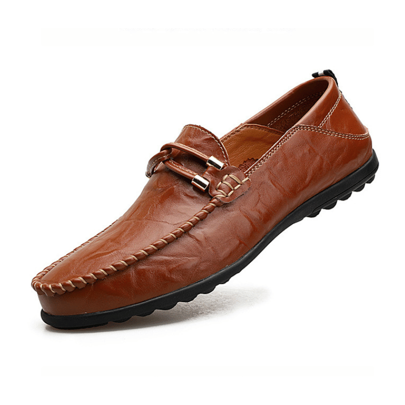 Zedmax Fashion Leather Relaxed-Fit Casual Loafers