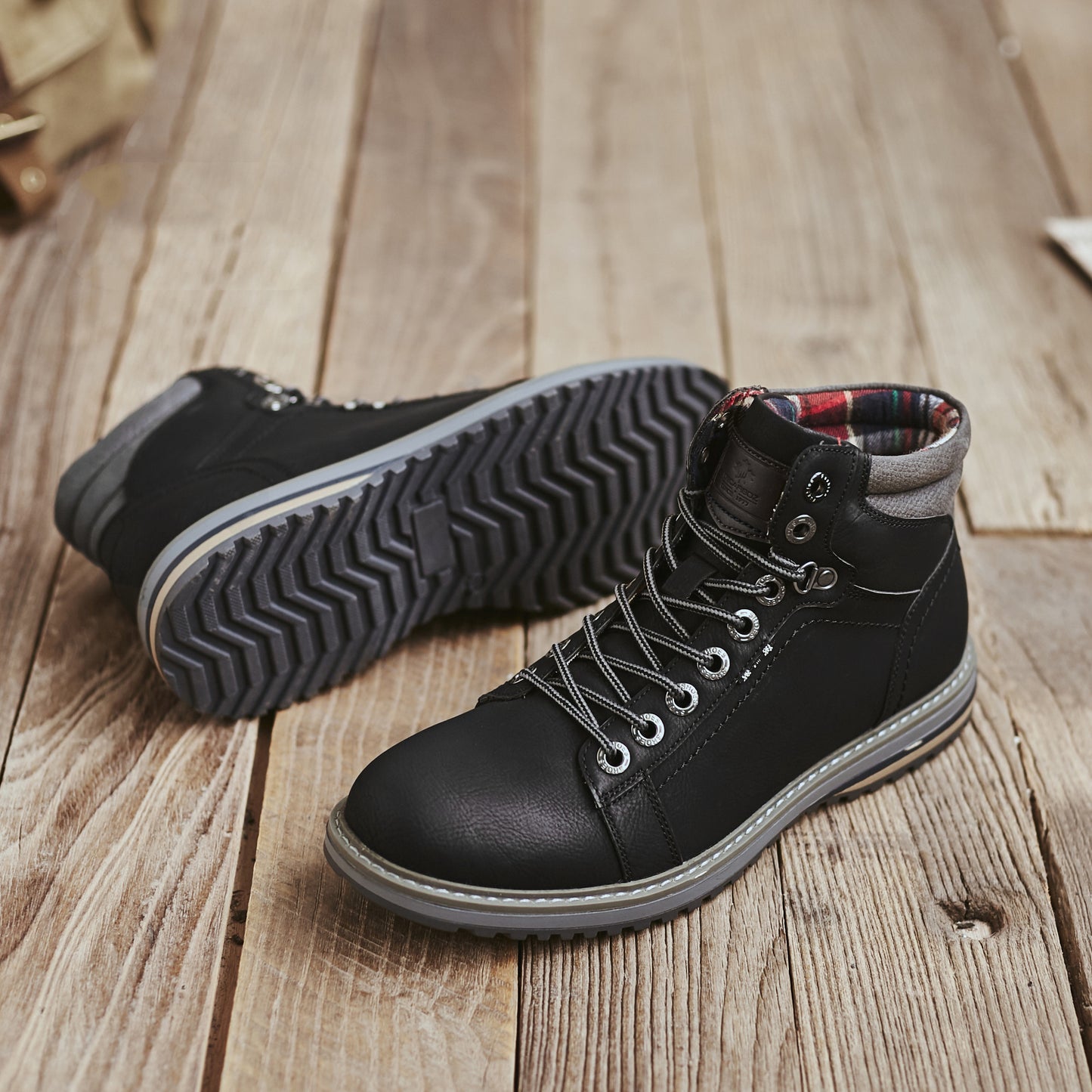 Zedmax  Leather Boot Men