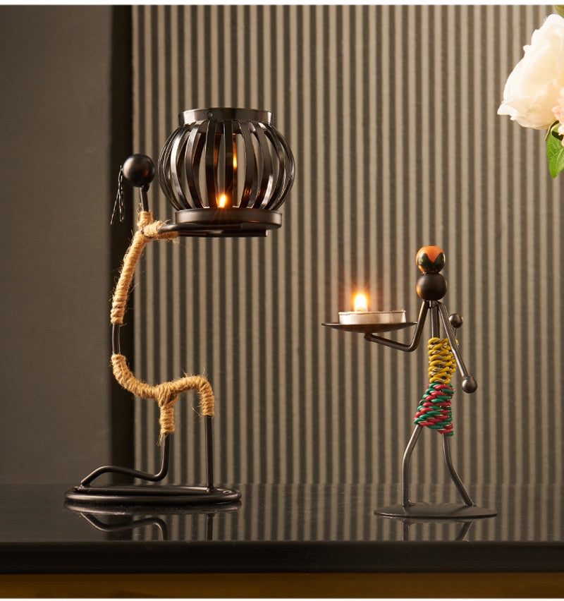 The African Style Luxury Candle Holders