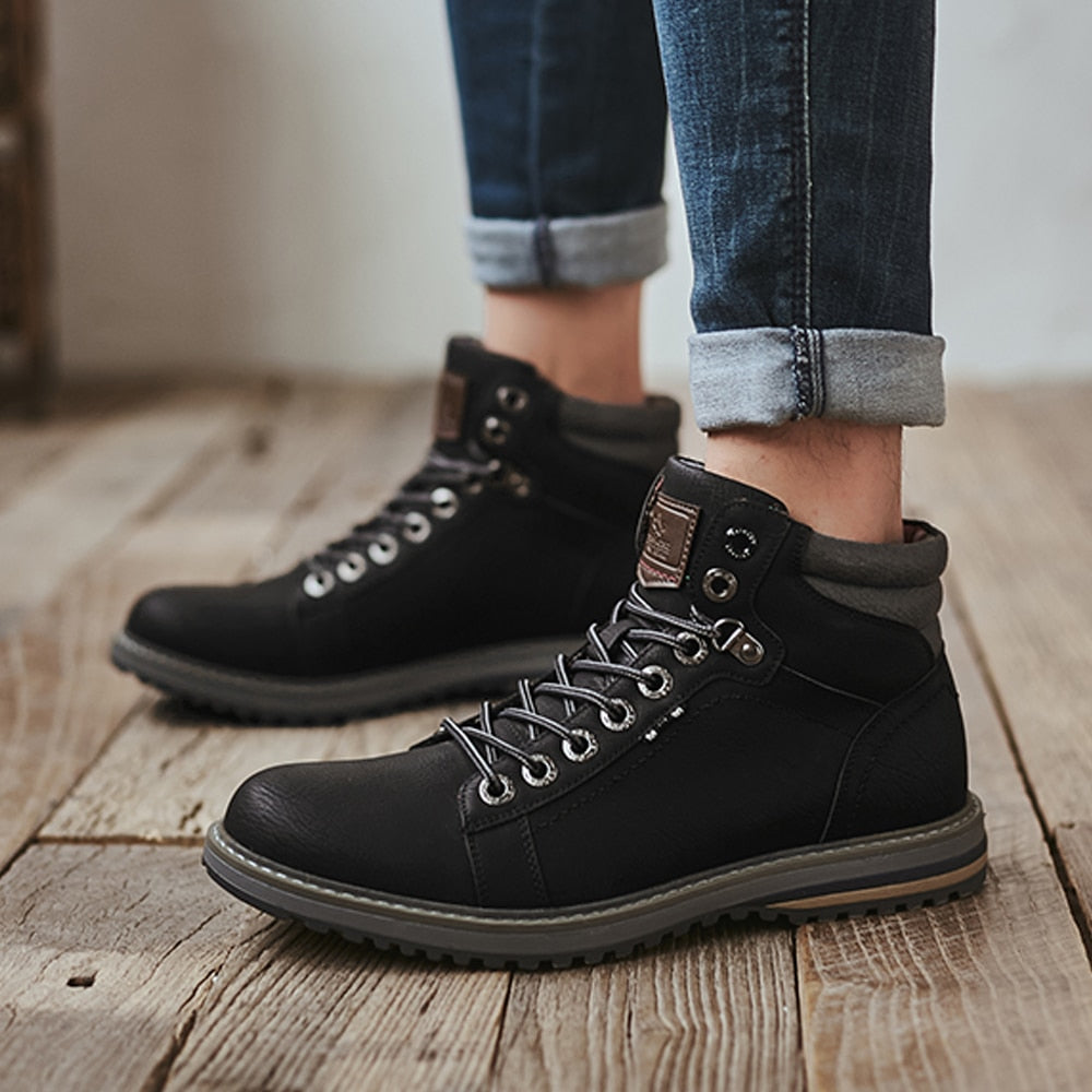 Zedmax  Leather Boot Men