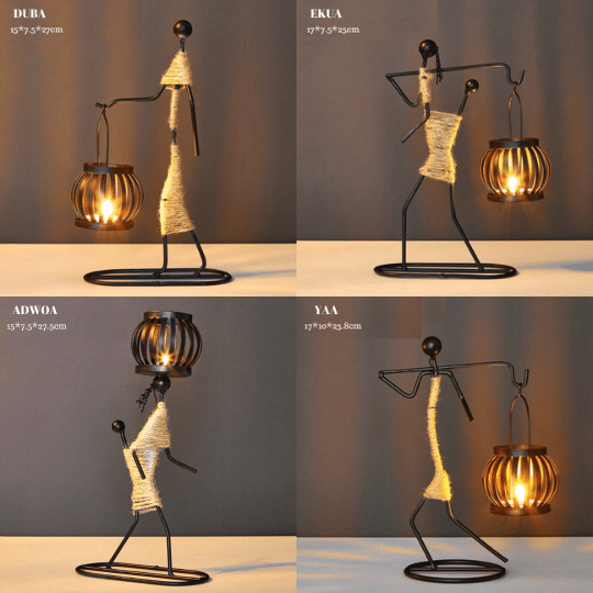 The African Style Luxury Candle Holders