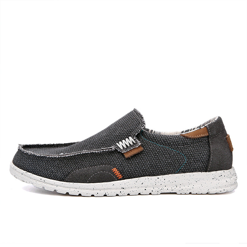 UIN Men's Slip-On Canvas Loafers – Sunset Coconut Pattern – Sizes 5-12, Comfort Shoes