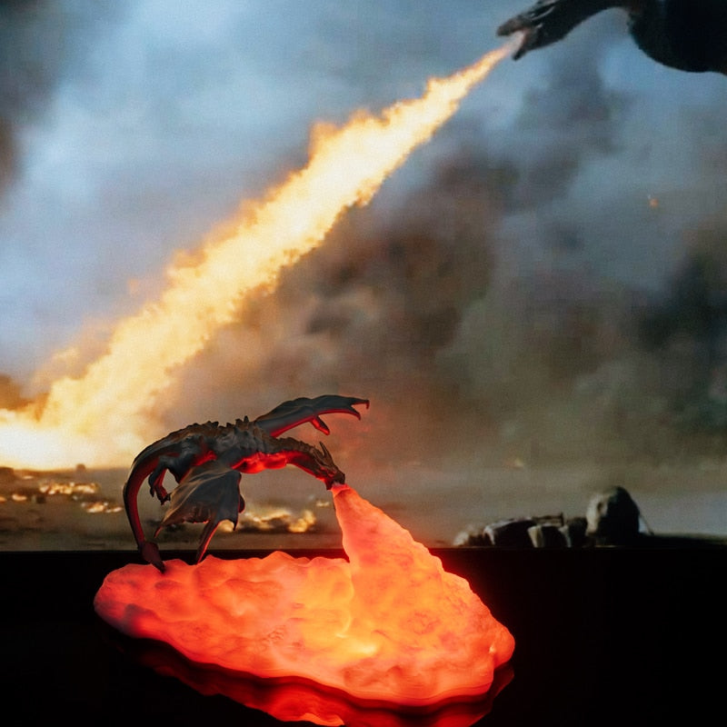 Wyvern Dragon Fire-Breathing Lamp